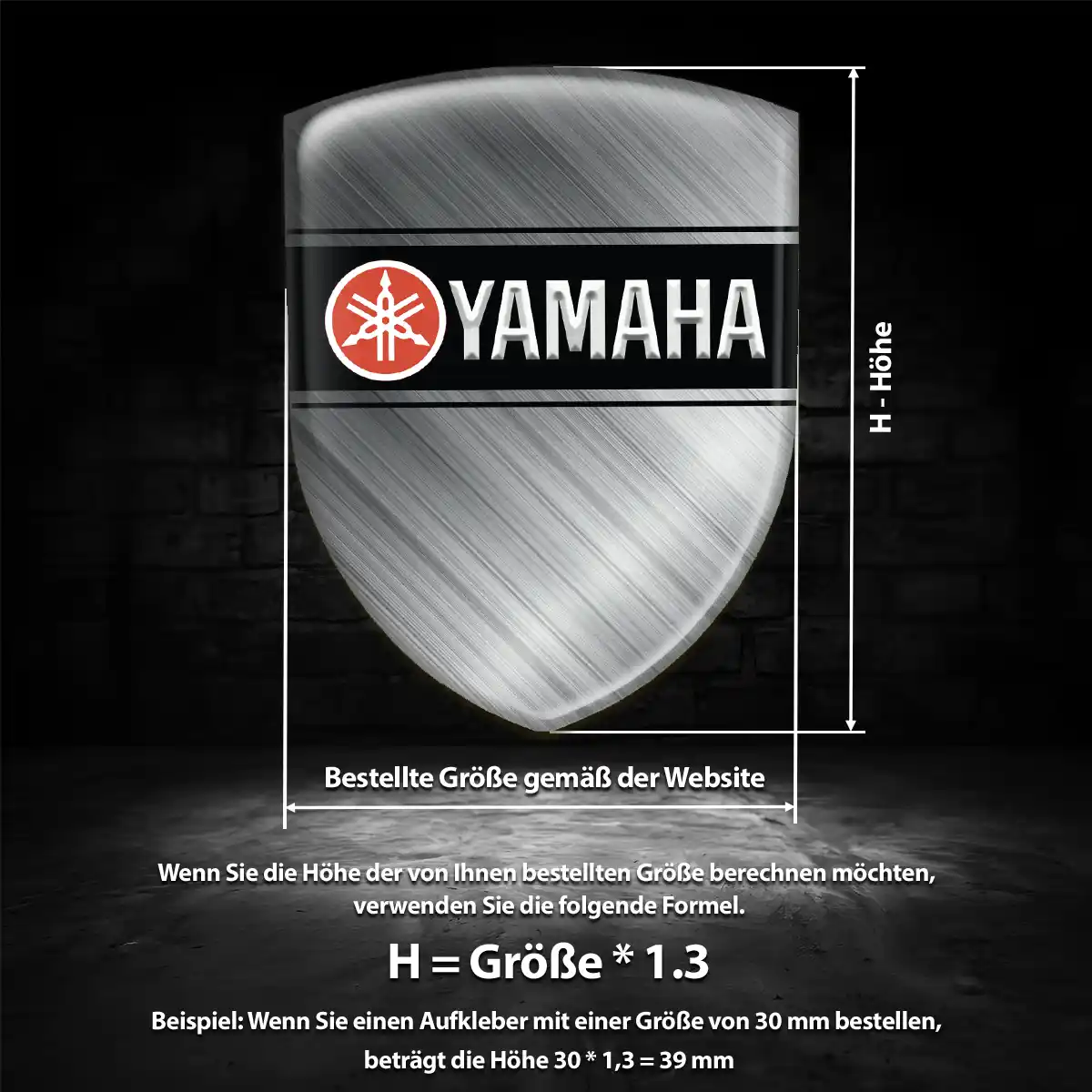 Yamaha Aufkleber 3D Gel Emblem Exterieurdesign