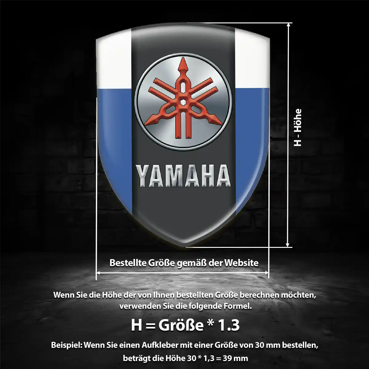 Yamaha Aufkleber 3D Gel Emblem Höchste Qualität