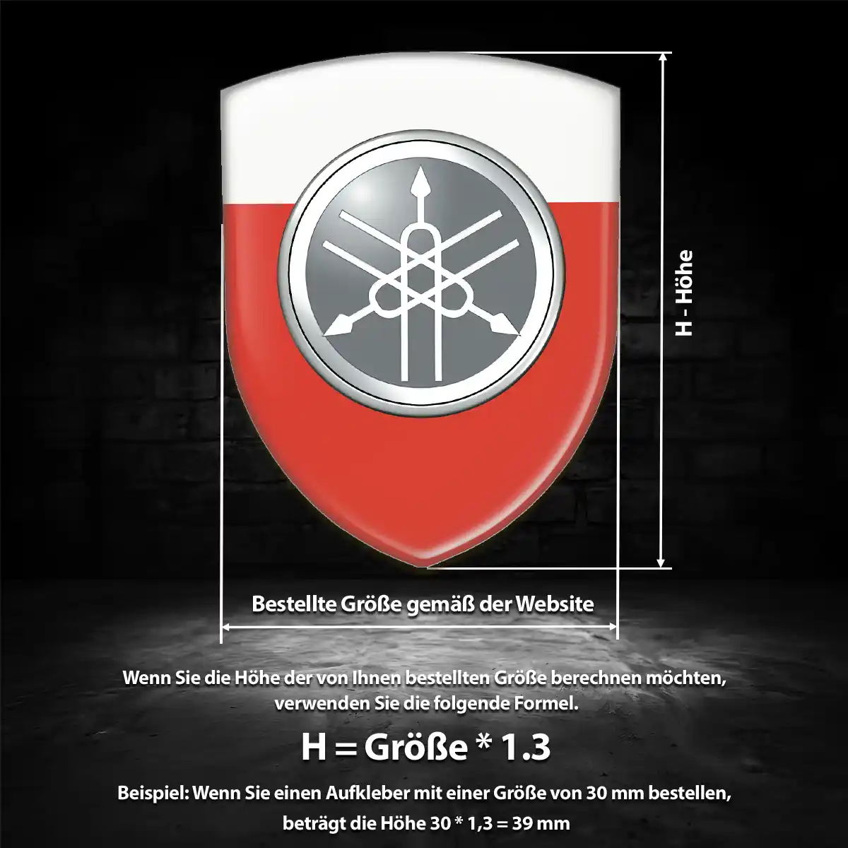 Yamaha Aufkleber 3D Gel Emblem Hohe Qualität