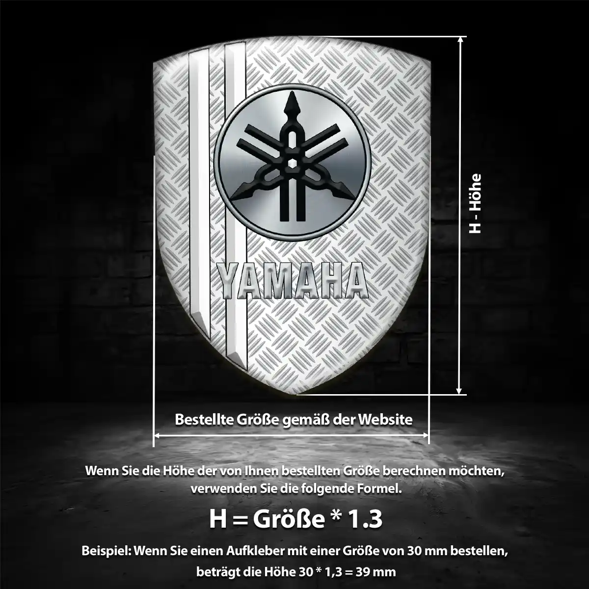 Yamaha Aufkleber 3D Gel Emblem Interieurdesign