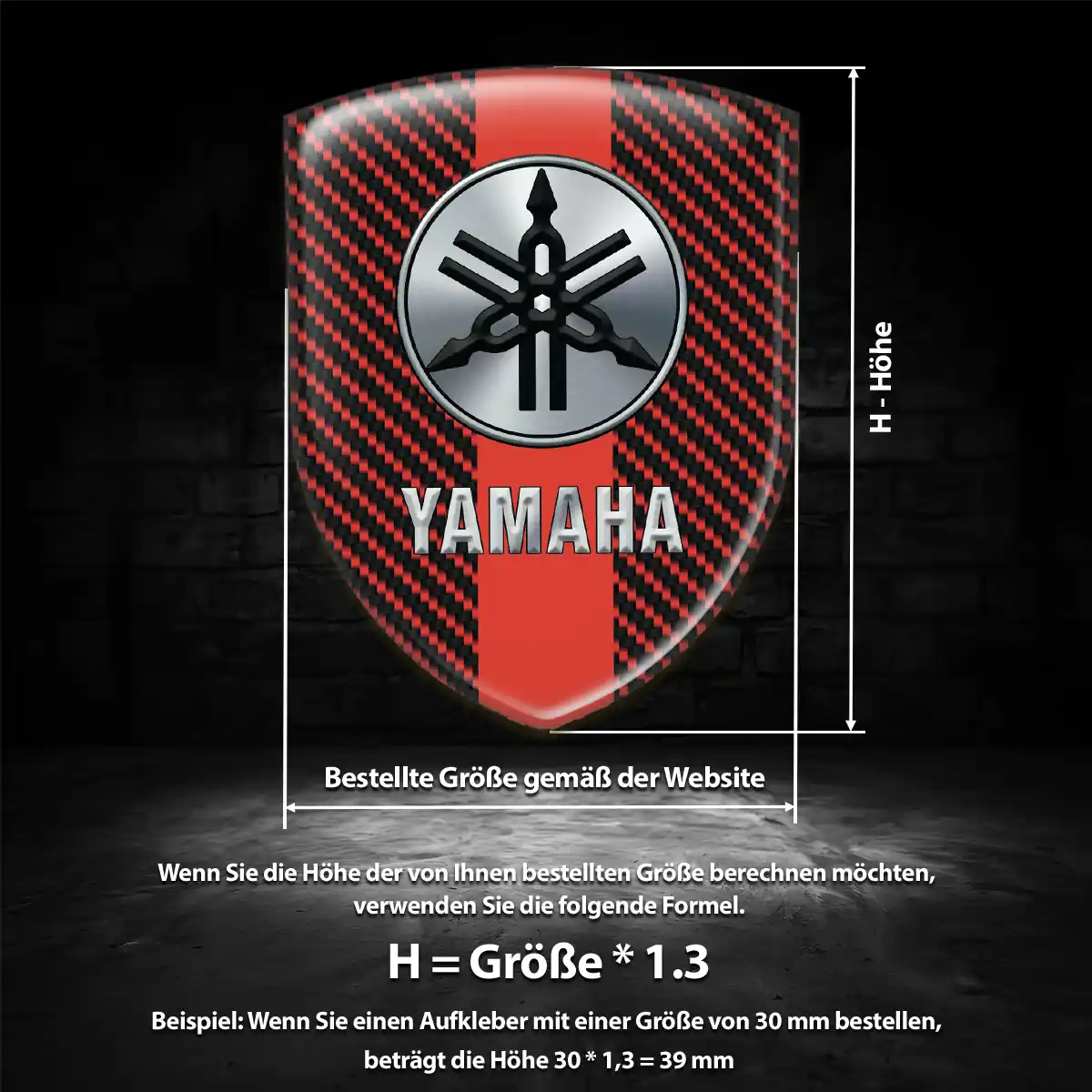 Yamaha Aufkleber 3D Gel Emblem Markenedition