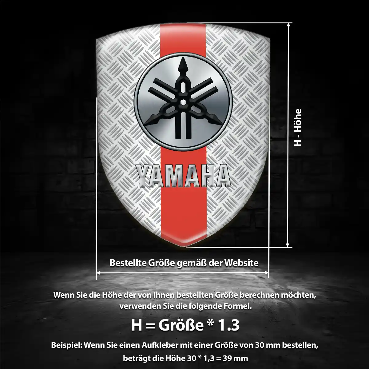 Yamaha Aufkleber 3D Gel Emblem Premiumqualität