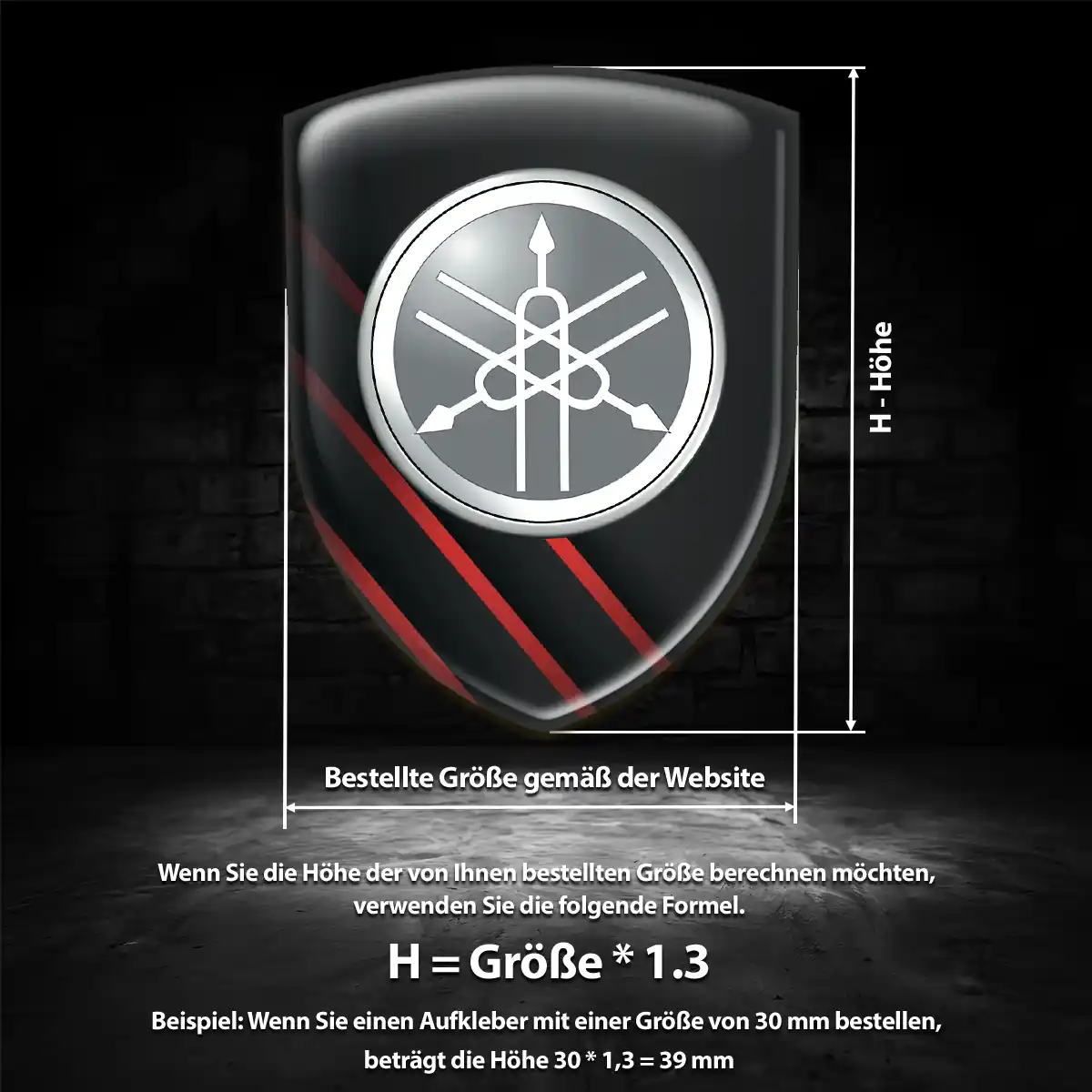 Yamaha Aufkleber 3D Gel Emblem Sonderedition