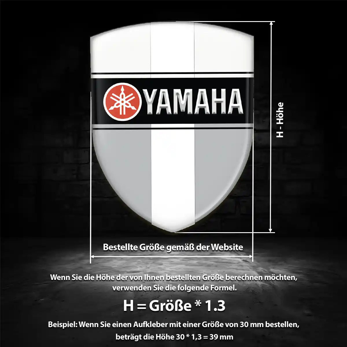 Yamaha Aufkleber 3D Gel Emblem Spitzenqualität