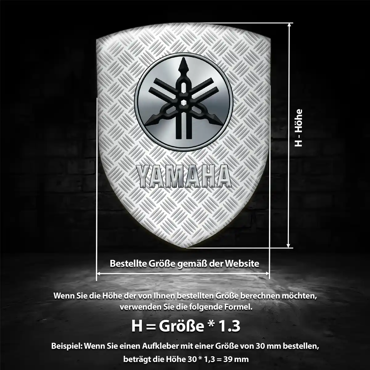 Yamaha Aufkleber 3D Gel Emblem Tuningfahrzeug