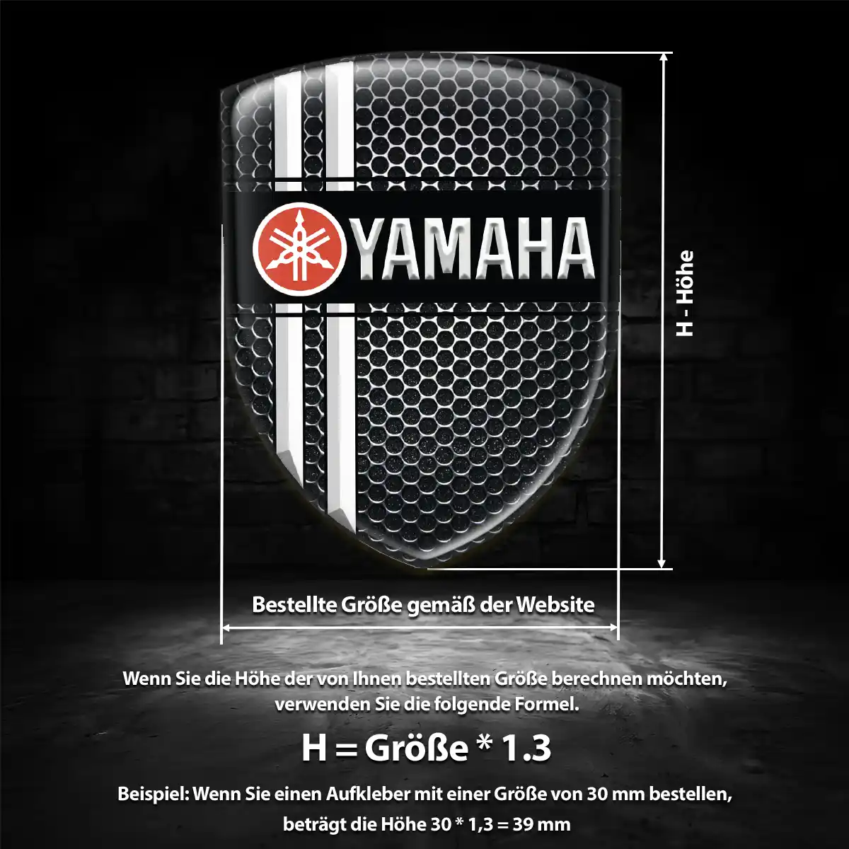 Yamaha Aufkleber 3D Gel Embleme Auto Edles Design