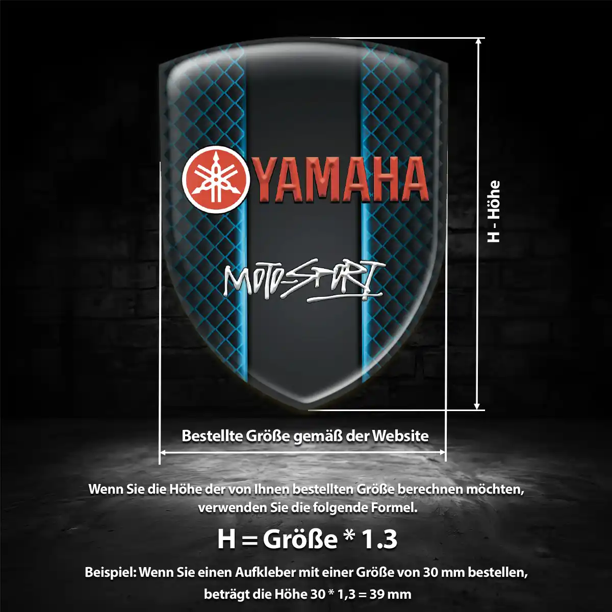 Yamaha Aufkleber 3D Gel Embleme Auto Elegantes Design