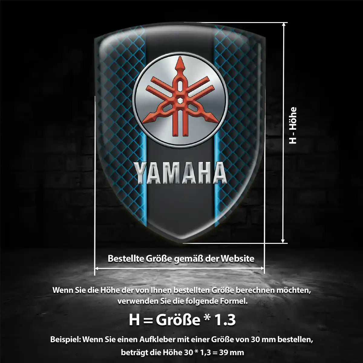 Yamaha Aufkleber 3D Gel Embleme Auto Exklusiv-Edition