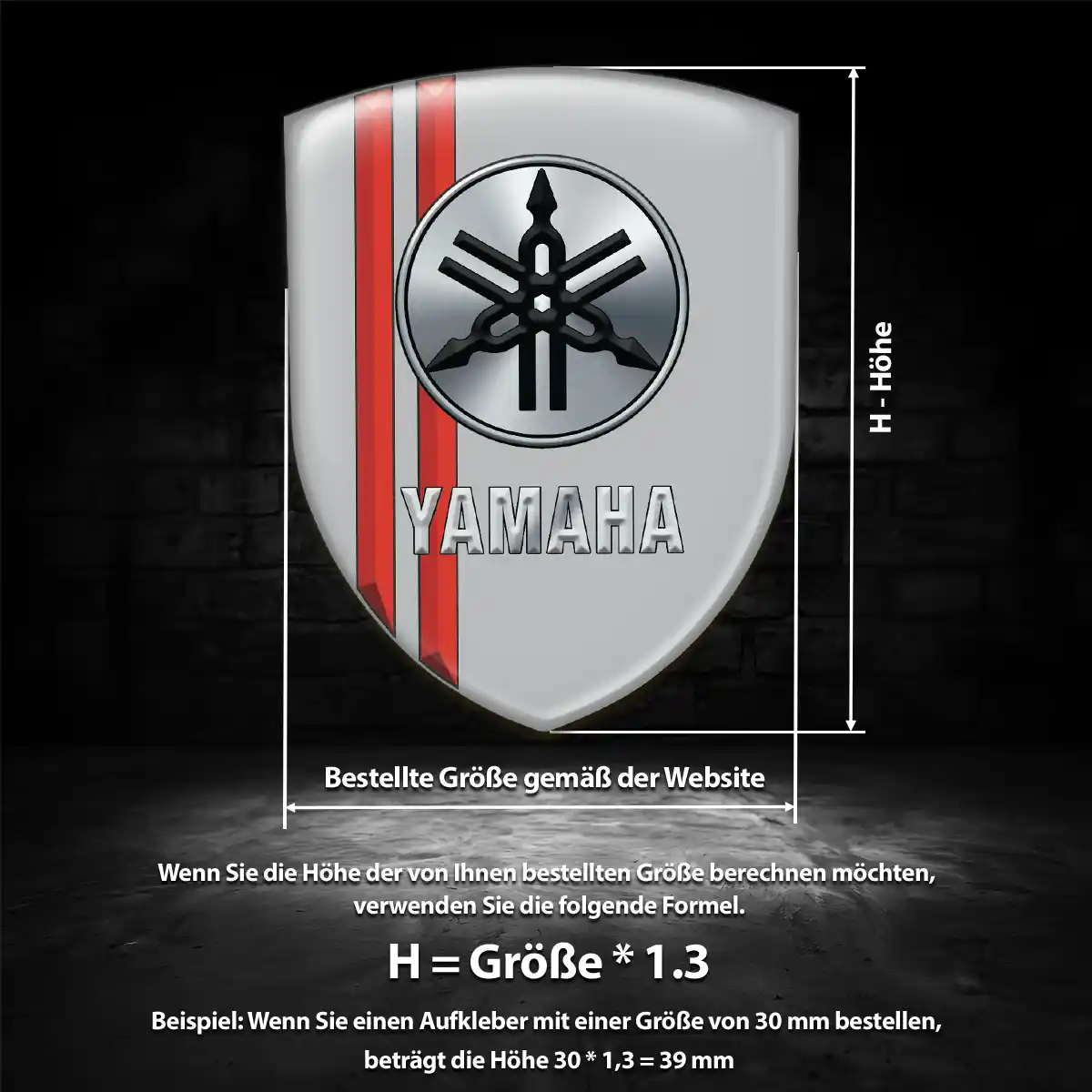 Yamaha Aufkleber 3D Gel Embleme Auto Höchste Qualität
