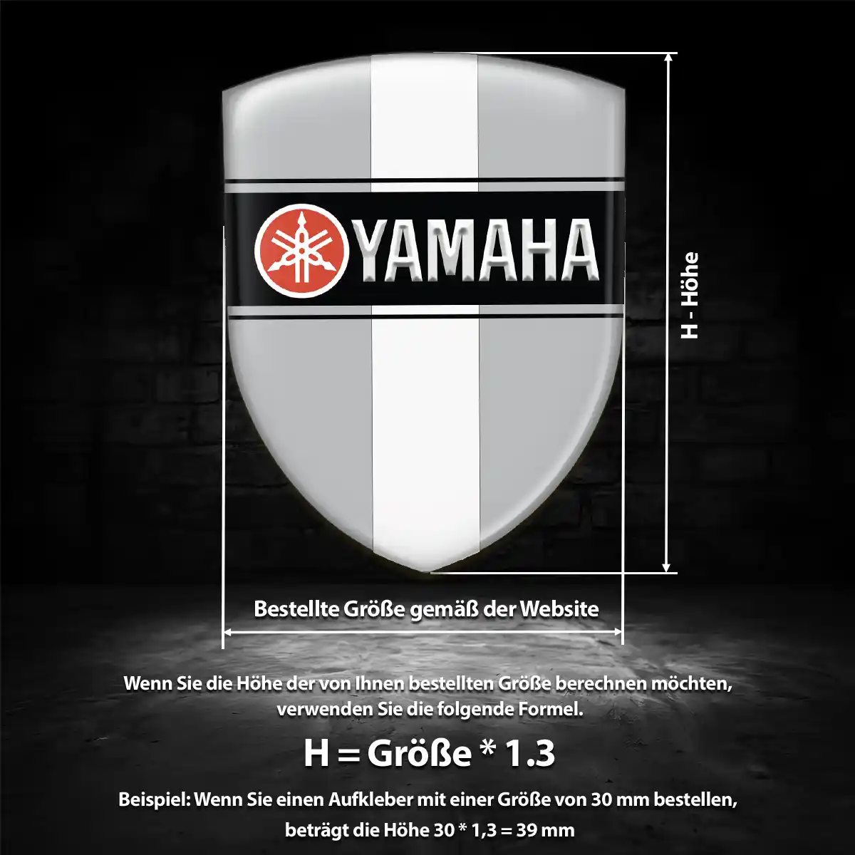 Yamaha Aufkleber 3D Gel Embleme Auto Interieurdesign