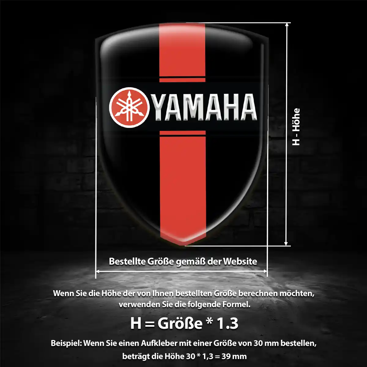 Yamaha Aufkleber 3D Gel Embleme Auto Luxus-Edition