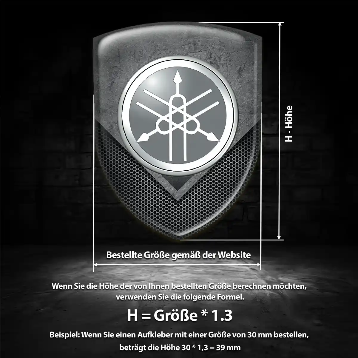 Yamaha Aufkleber 3D Gel Embleme Auto Premium-Edition