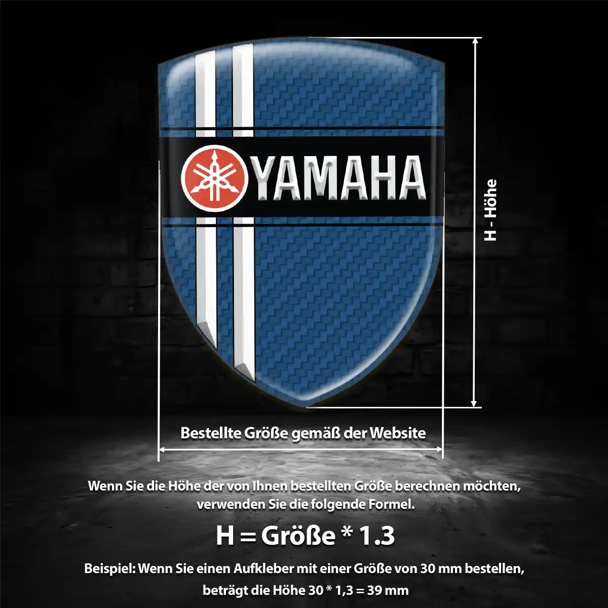 Yamaha Aufkleber 3D Gel Embleme Auto Premiumqualität