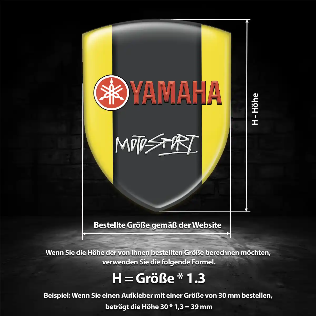 Yamaha Aufkleber 3D Gel Embleme Edles Design