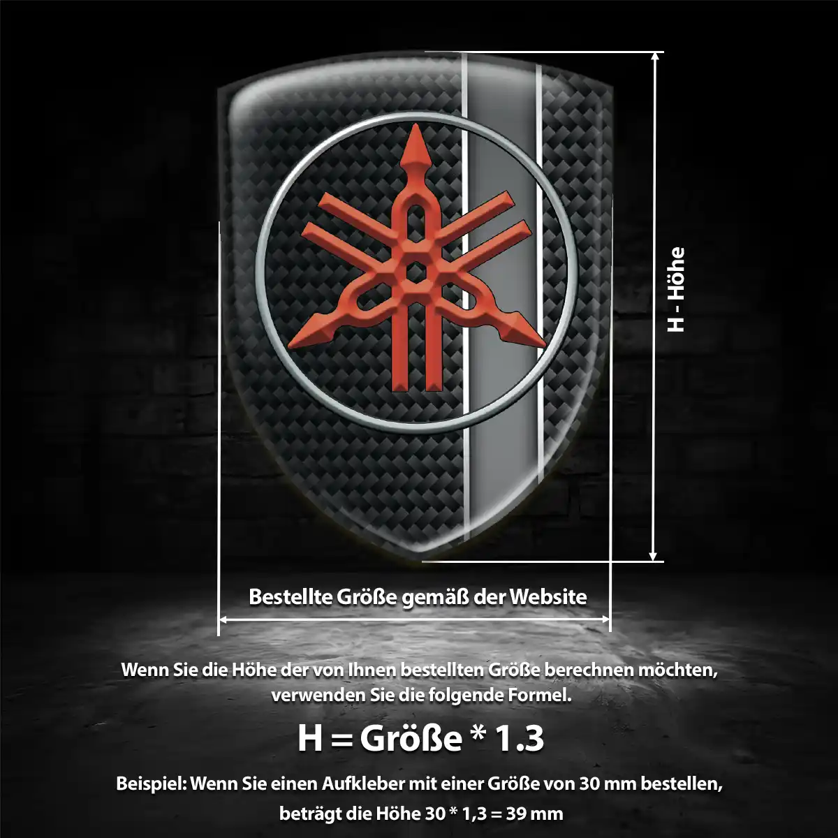 Yamaha Aufkleber 3D Gel Embleme Elegantes Design