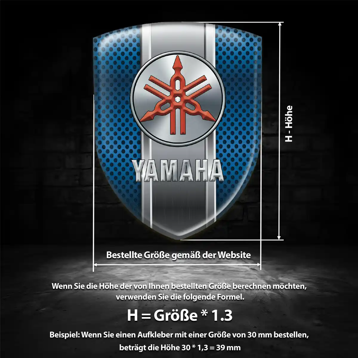 Yamaha Aufkleber 3D Gel Embleme Erstklassige Qualität