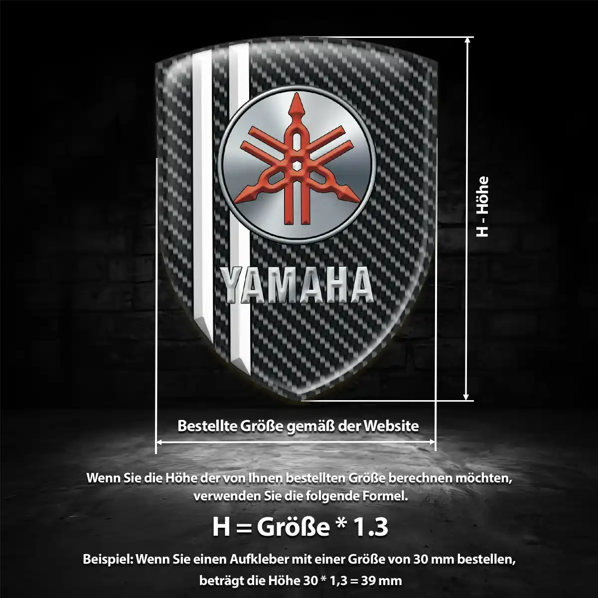 Yamaha Aufkleber 3D Gel Embleme Exklusiv-Edition