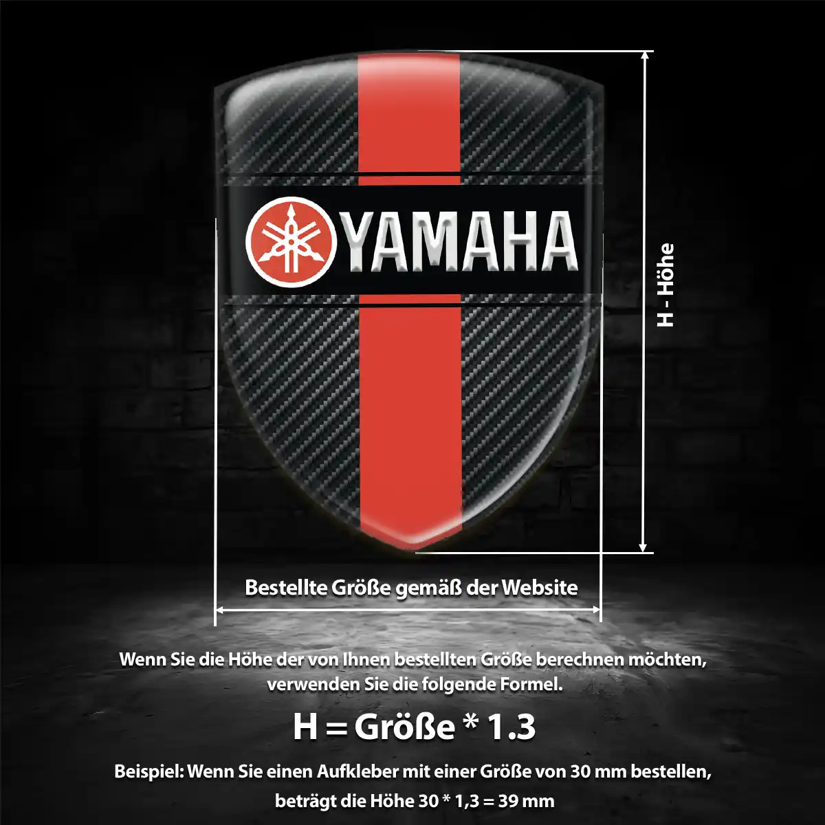 Yamaha Aufkleber 3D Gel Embleme Exterieurdesign