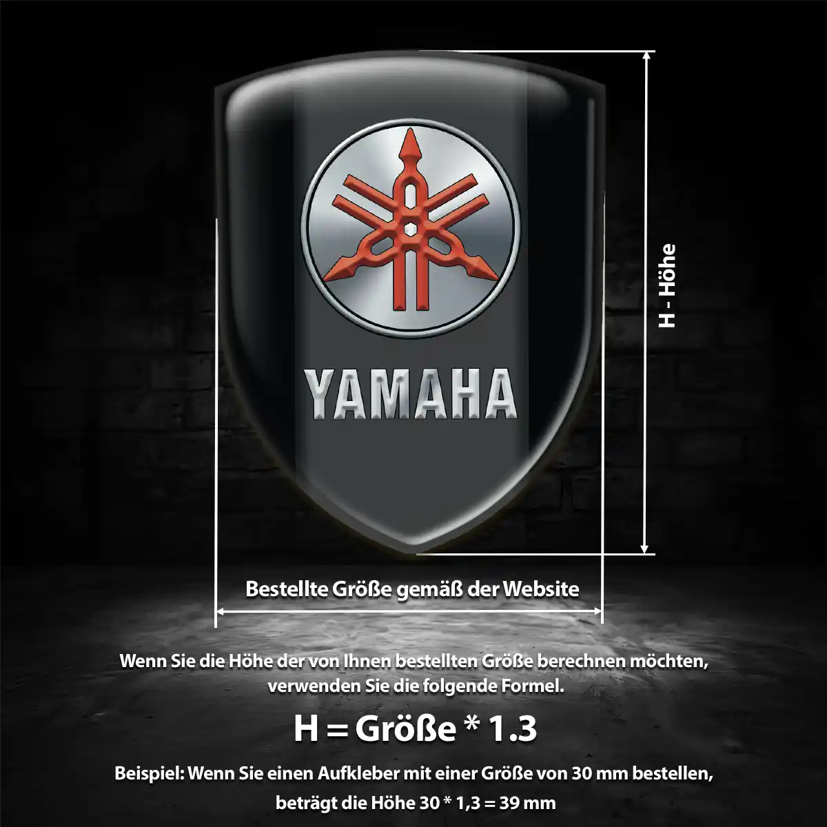 Yamaha Aufkleber 3D Gel Embleme Hochwertiges Harz