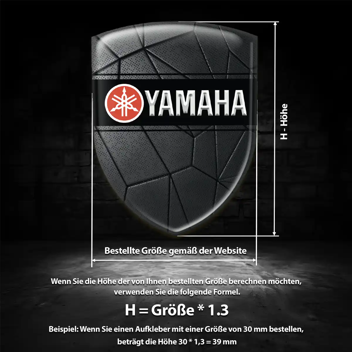 Yamaha Aufkleber 3D Gel Embleme Modernes Design