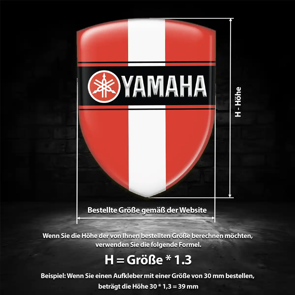 Yamaha Aufkleber 3D Gel Embleme Premium-Edition