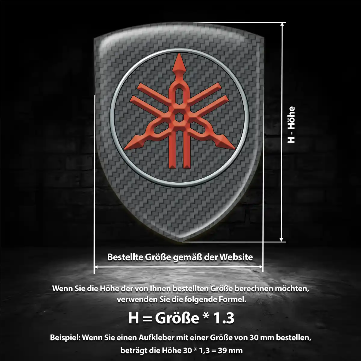 Yamaha Aufkleber 3D Gel Embleme Premiumqualität