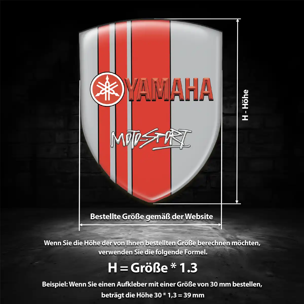 Yamaha Aufkleber 3D Gel Embleme Sonderedition