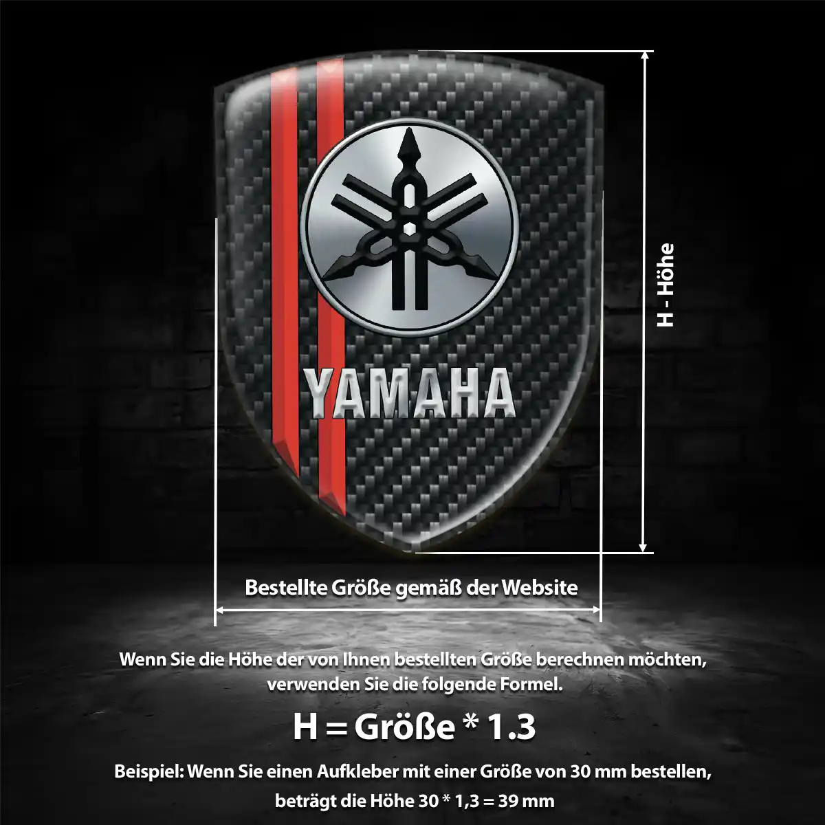 Yamaha Aufkleber 3D Gel Embleme Stilvolles Design