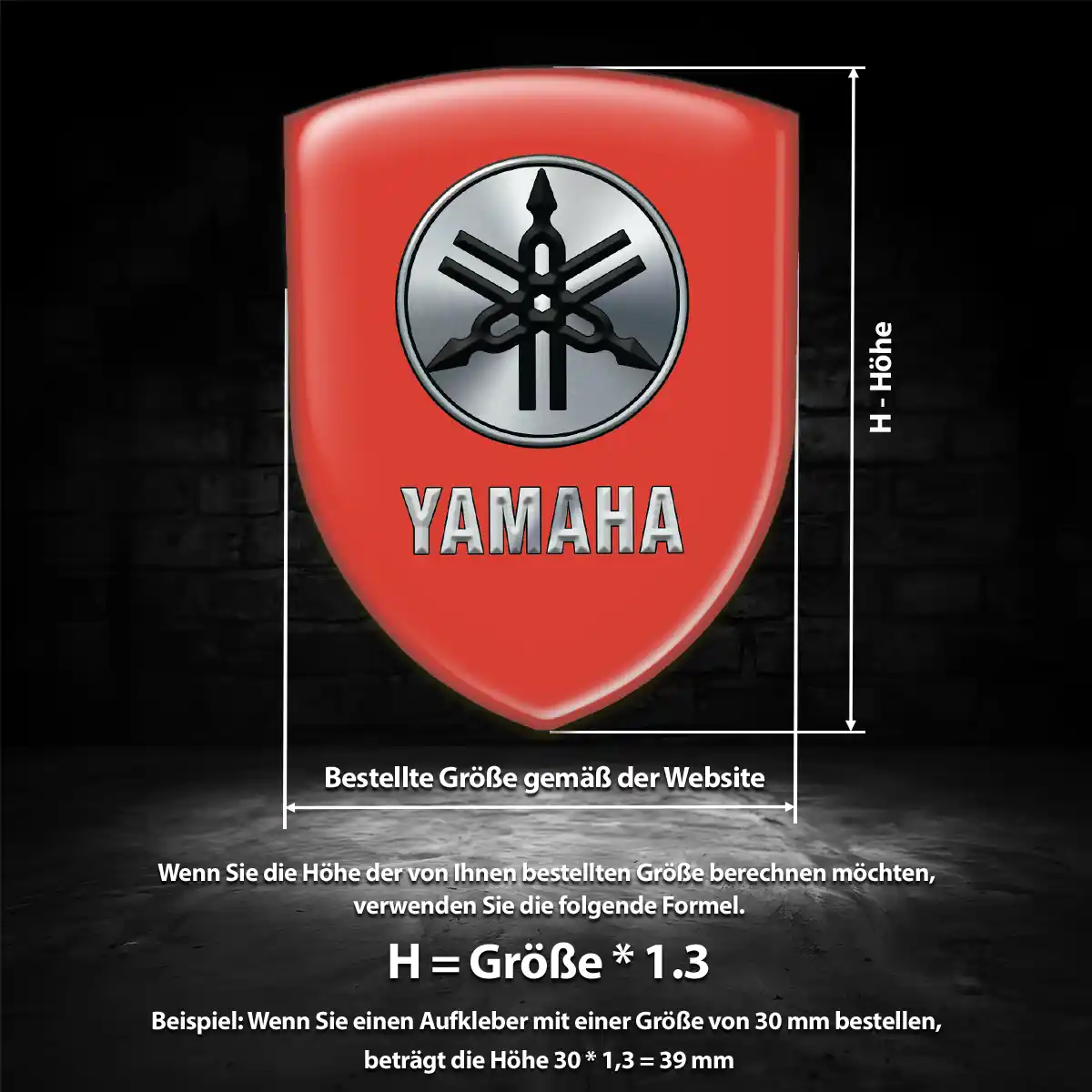 Yamaha Aufkleber 3D Gel Embleme Tuningfahrzeug