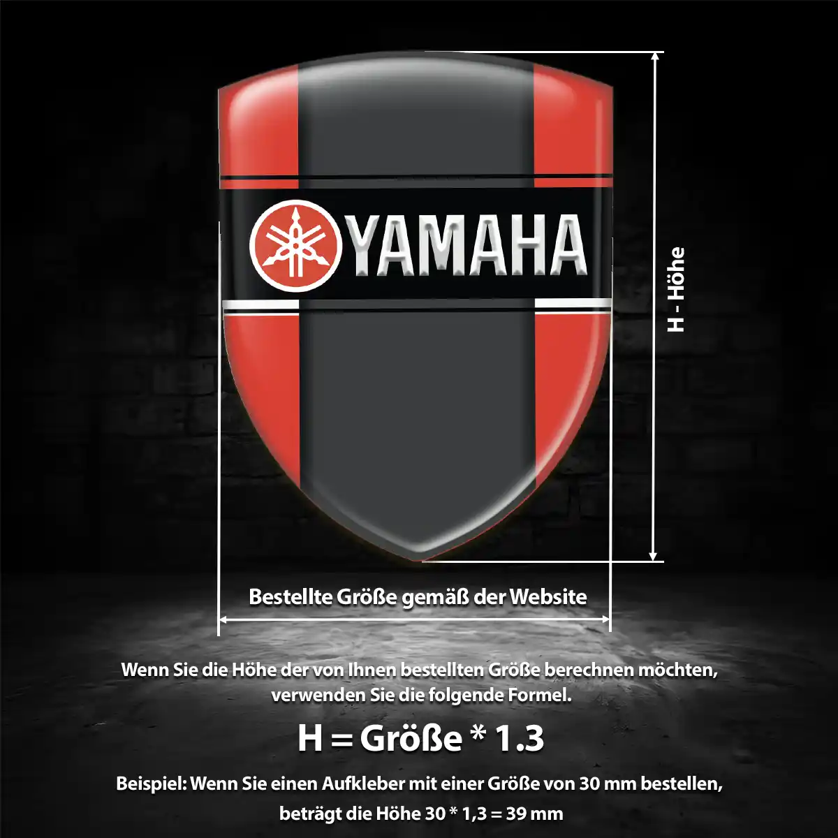Yamaha Aufkleber 3D Gel Embleme Verlässliche Qualität
