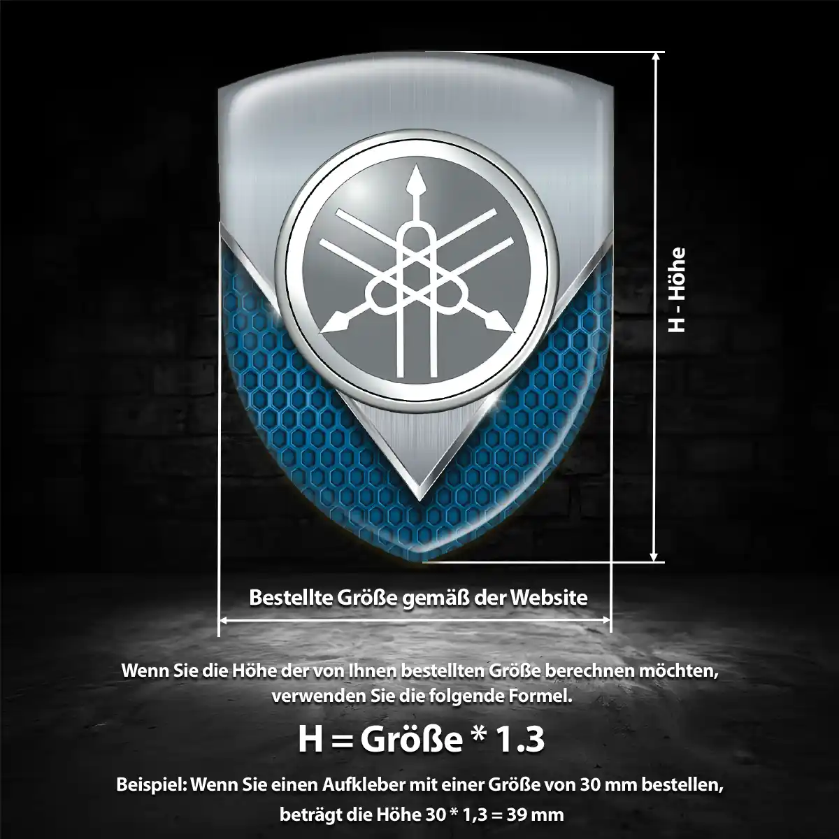 Yamaha Aufkleber 3D Gel Silikon Ausdrucksstarkes Design
