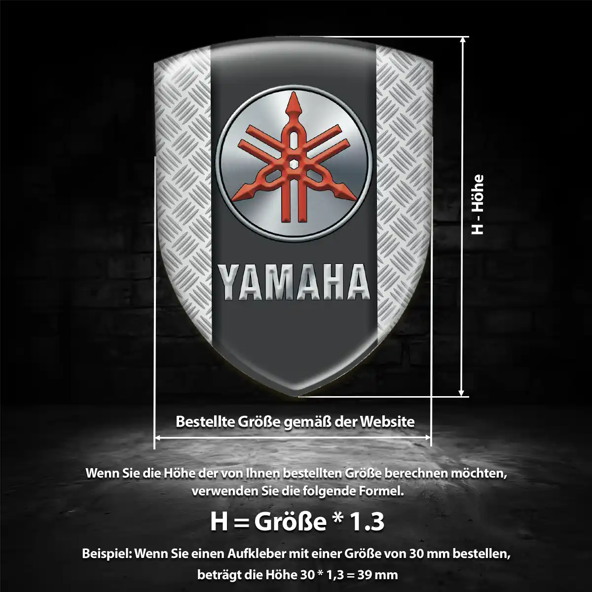 Yamaha Aufkleber 3D Gel Silikon Auto Edles Design