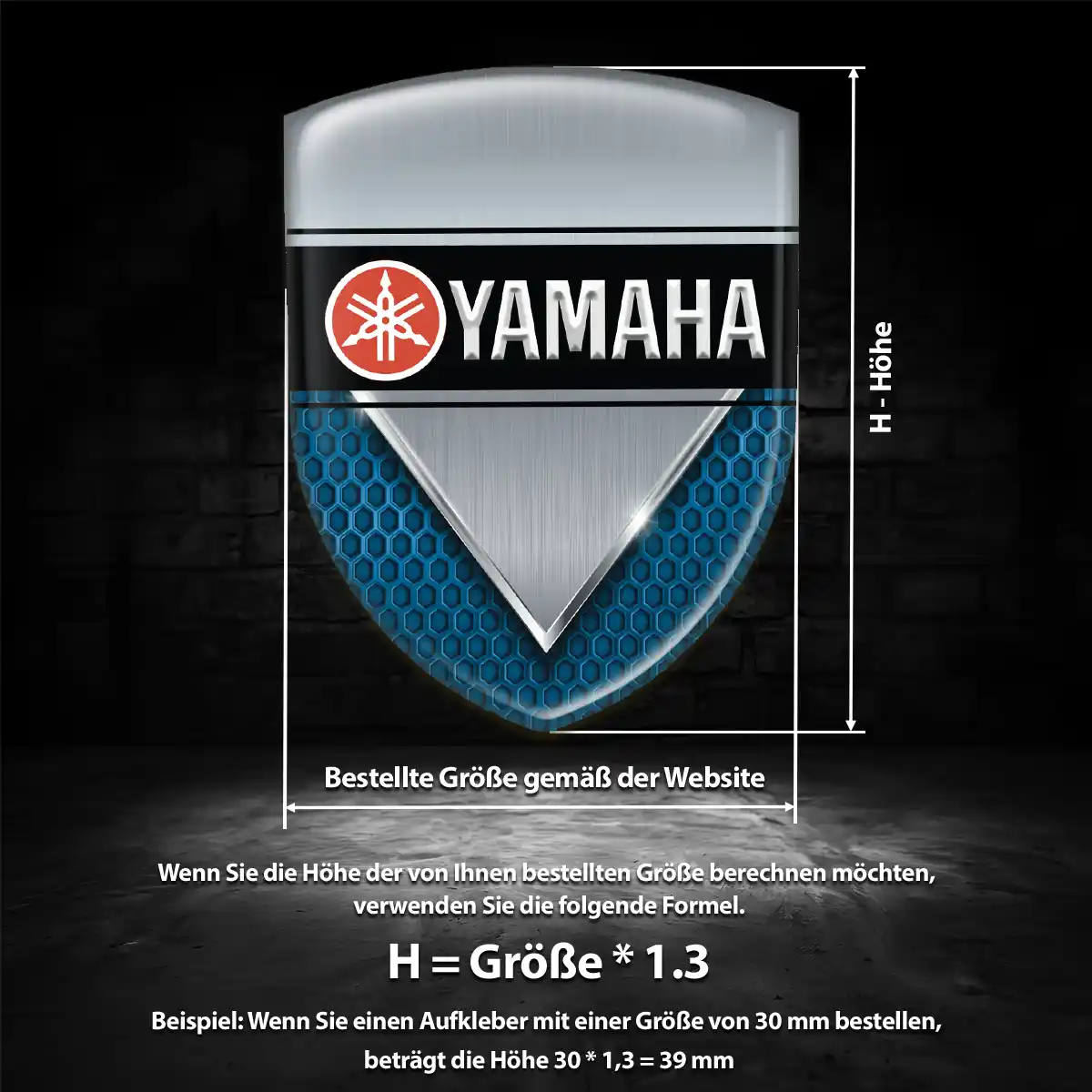 Yamaha Aufkleber 3D Gel Silikon Auto Elegantes Design