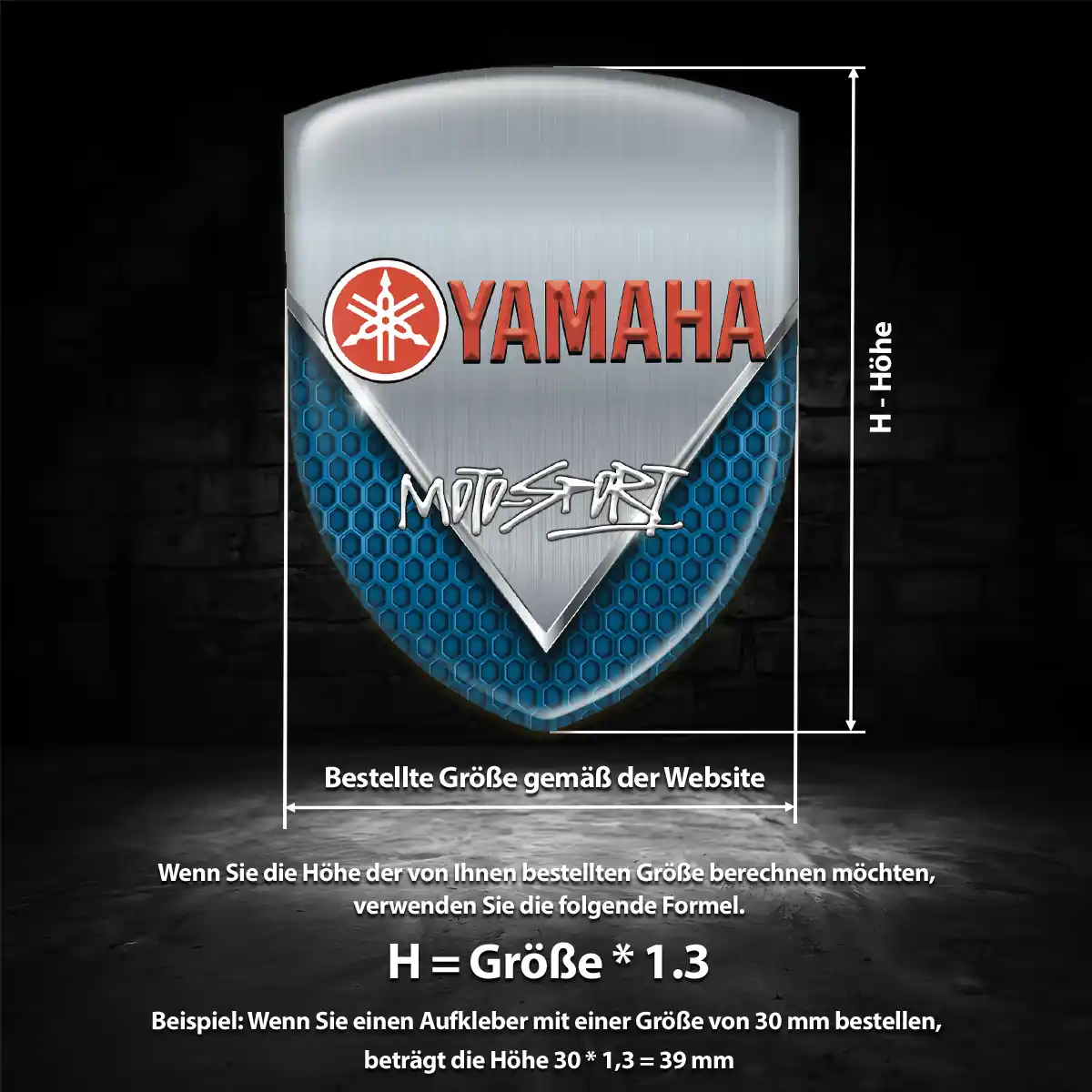 Yamaha Aufkleber 3D Gel Silikon Auto Exklusiv-Edition