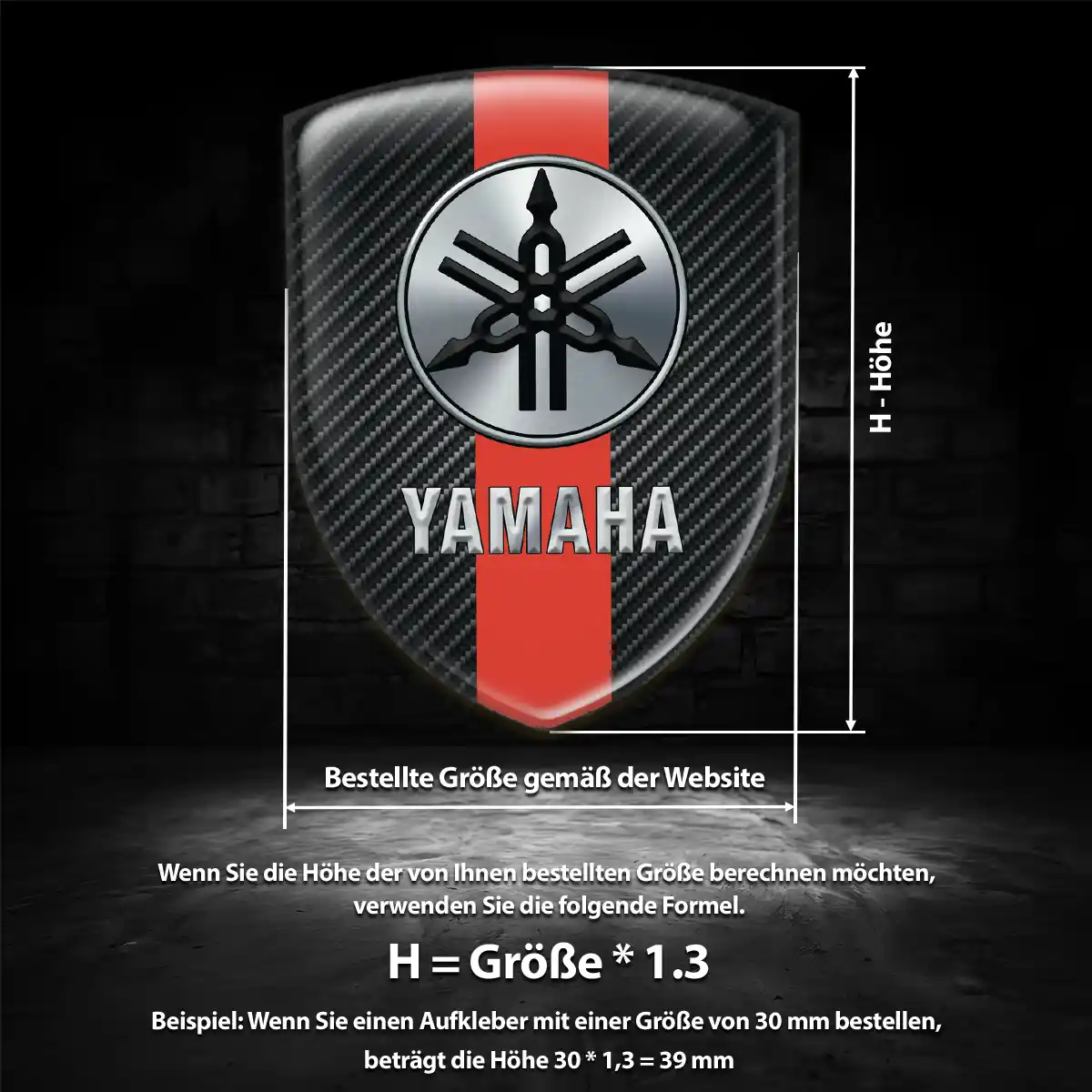Yamaha Aufkleber 3D Gel Silikon Auto Exterieurdesign