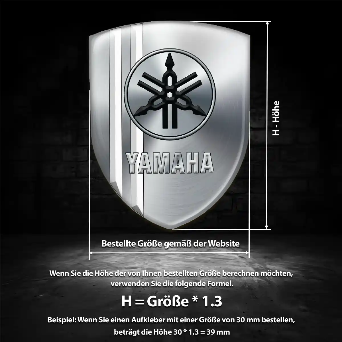 Yamaha Aufkleber 3D Gel Silikon Auto Interieurdesign