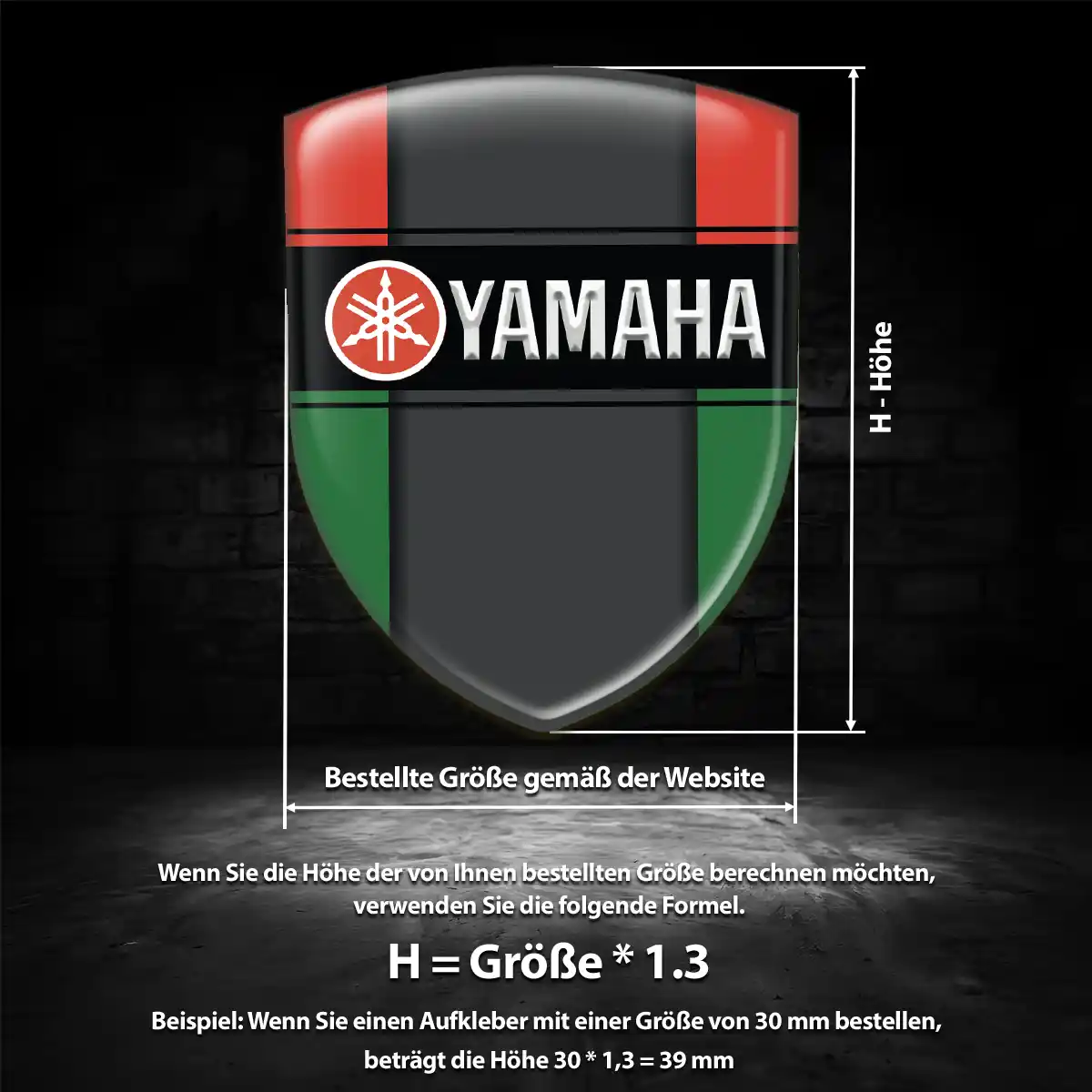 Yamaha Aufkleber 3D Gel Silikon Auto Limitierte Auflage