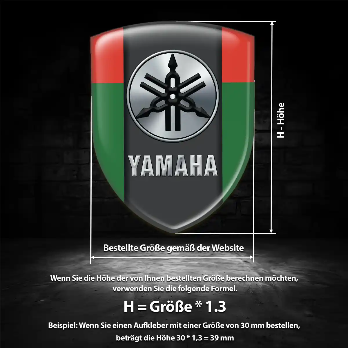 Yamaha Aufkleber 3D Gel Silikon Auto Premiumqualität