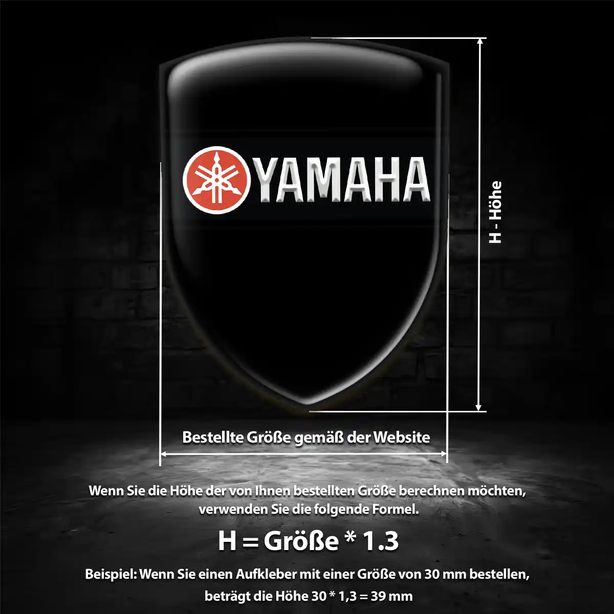 Yamaha Aufkleber 3D Gel Silikon Auto Stilvolles Design