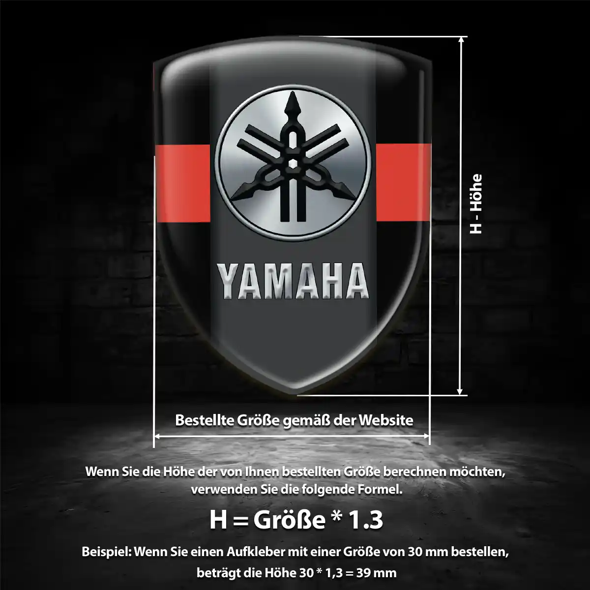 Yamaha Aufkleber 3D Gel Silikon Exterieurdesign