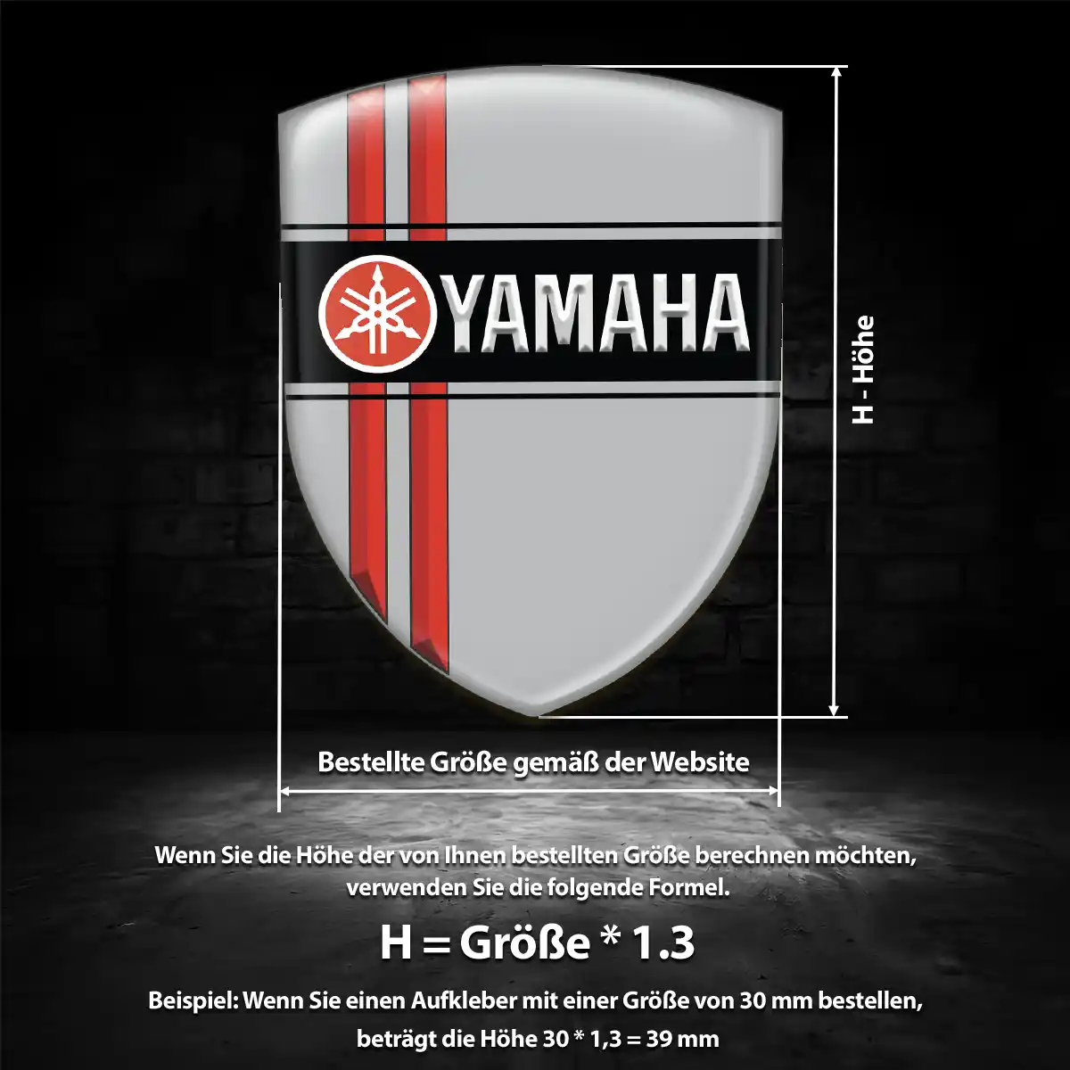 Yamaha Aufkleber 3D Gel Silikon Höchste Qualität