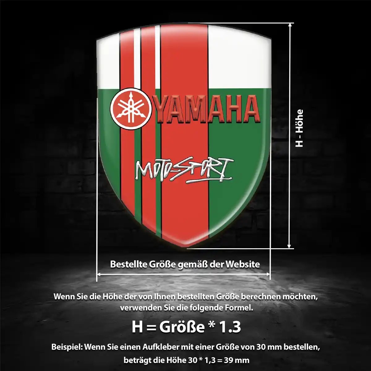 Yamaha Aufkleber 3D Gel Silikon Markenedition