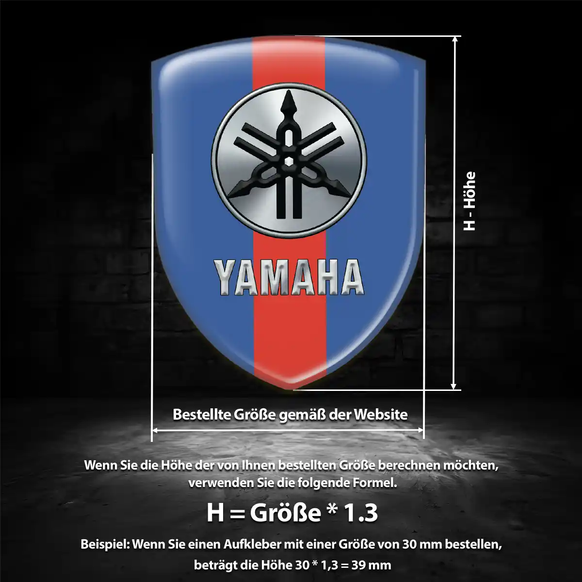 Yamaha Aufkleber 3D Gel Silikon Modernes Design