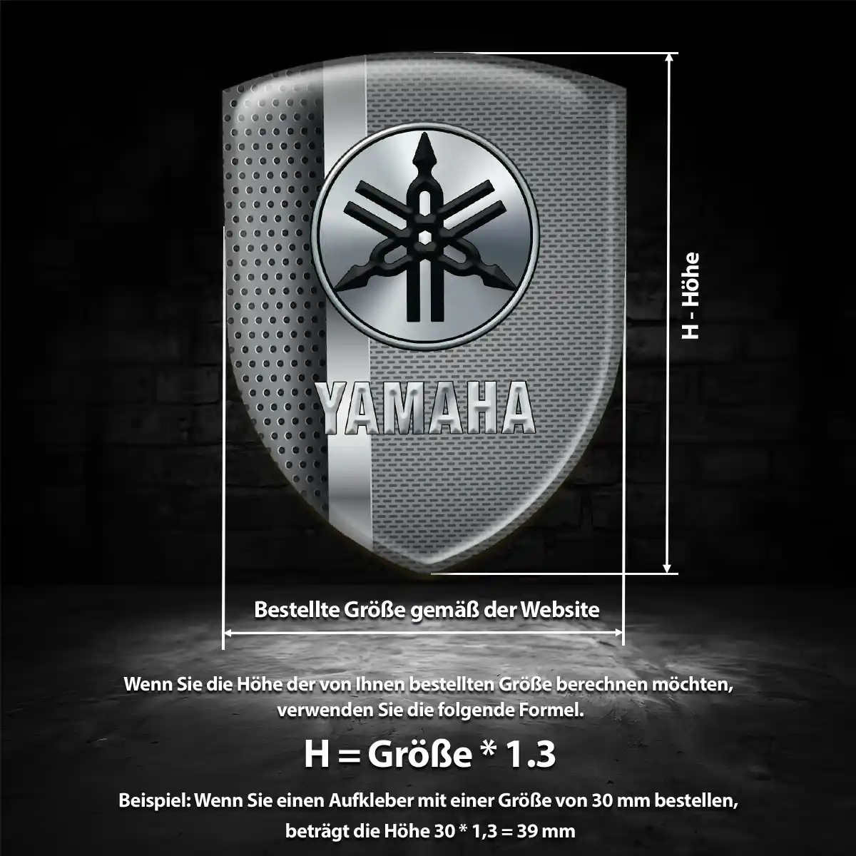 Yamaha Aufkleber 3D Gel Silikon Premium-Edition