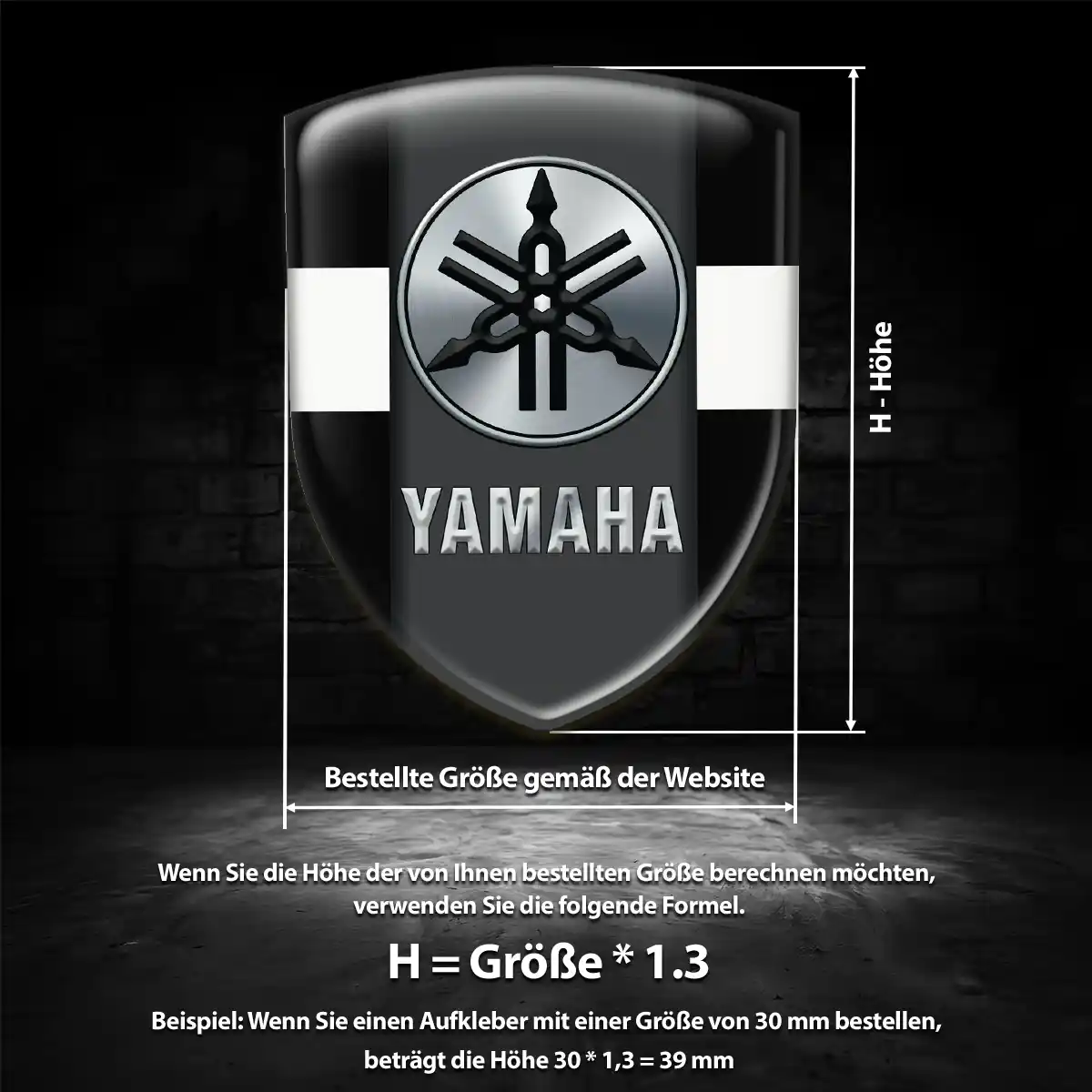 Yamaha Aufkleber 3D Gel Silikon Premiumqualität