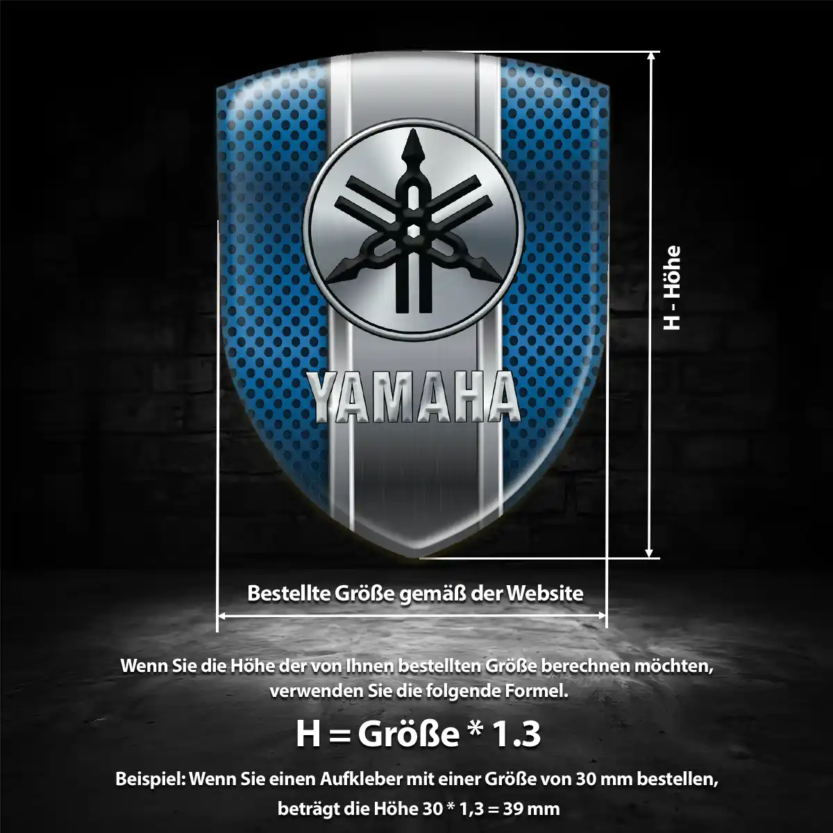 Yamaha Aufkleber 3D Gel Silikon Spitzenqualität
