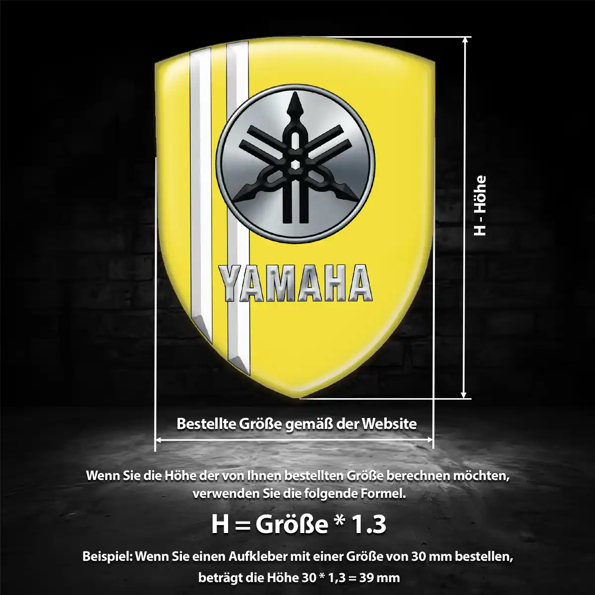 Yamaha Aufkleber 3D Gel Silikon Stilvolles Design