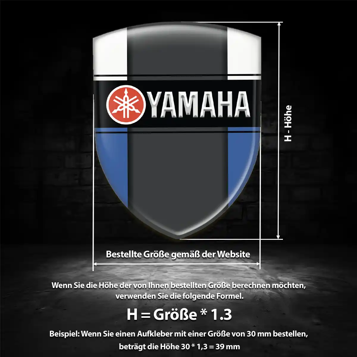 Yamaha Aufkleber 3D Gel Silikon Tuningfahrzeug
