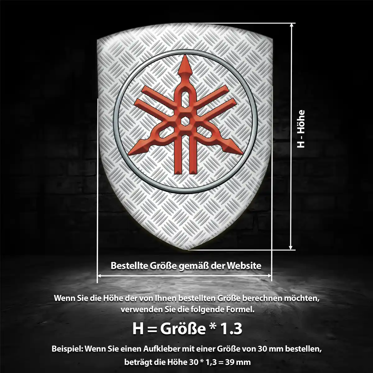 Yamaha Aufkleber 3D Gel Wappen Ausdrucksstarkes Design