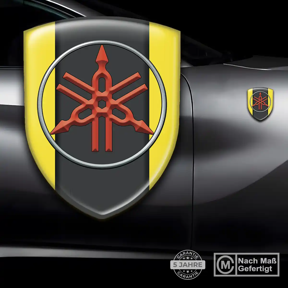 Yamaha Aufkleber 3D Gel Wappen Auto Elegantes Design